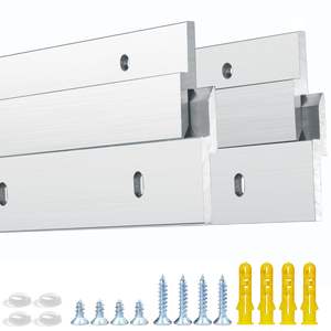 Crochet mural français robuste en aluminium de 30 pouces avec pinces en Z pour suspendre des miroirs, des <span class=keywords><strong>étagères</strong></span>, dans la cuisine, la salle de bain, le salon - Product Image 3