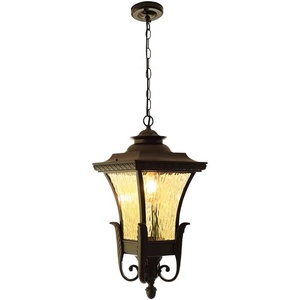 Lámpara de Poste de Puerta LED de Estilo Europeo, IP65 Impermeable, para Jardín Exterior, con Sensor de Luz, Base E27, Aluminio Fundido - Product Image 4