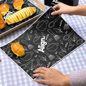 Custom Logo Printed Greaseproof PE Coated Eco-Friendly Disposable Food <b>Wrapping</b> <b>Paper</b> for Deli Bread Packaging - Product Image 1