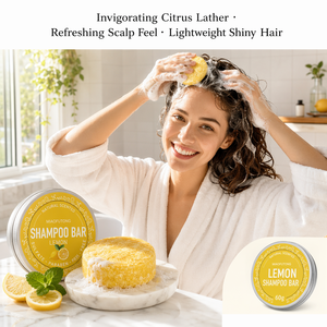 Shampooing <span class=keywords><strong>solide</strong></span> à l'extrait de citron naturel, sensation rafraîchissante du cuir chevelu, équilibrant le sébum, renforçant les cheveux, sans sulfate, sans paraben, 60g - Product Image 4