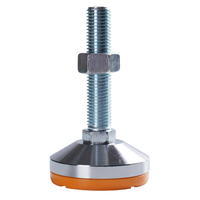 Pieds de nivellement réglables M8 M16 M20 en acier au carbone/laiton/plastique zingué robuste avec tête hexagonale pour meubles