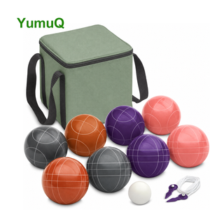 Juego <span class=keywords><strong>de</strong></span> Bochas <span class=keywords><strong>de</strong></span> Resina YumuQ al por Mayor, Juego <span class=keywords><strong>de</strong></span> <span class=keywords><strong>Petanca</strong></span> para Exteriores con Bolsa <span class=keywords><strong>de</strong></span> Transporte para Jardín, Playa y Deportes - Product Image 1