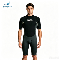 Combinaison de plongée en néoprène pour homme, manches courtes, 3 mm, fermeture éclair au dos, pour la voile et le surf