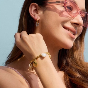 <span class=keywords><strong>Bracelet</strong></span> de luxe en acier inoxydable plaqué or 18 carats PVD, étanche, inaltérable, bijoux élégants, vente en gros personnalisée - Product Image 2