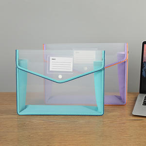 Grande capacità PP cartella scatola di File per ufficio e uso dello studente impermeabile custodia pulsante per la selezione della carta prodotti di archiviazione FC - Product Image 4