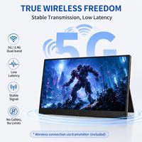 Proyección Inalámbrica de Pantalla de 15.6 Pulgadas IPS 1080P 60Hz LED con Altavoz Integrado, Monitor Portátil para Juegos con USB-C HDR, Extensor para Laptop