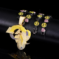 Custom Production OEM Production Hot Selling Alloy Rhinestone Rams Rugby Team Pendant Fashion Hip Hop Trendy for Face Streetwear