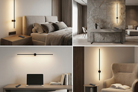 Applique Murale Rechargeable 5200mAh, Décoration Longue Bande, Luminaire Intérieur Moderne et Créatif pour Salon