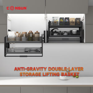 سلة تخزين قابلة للسحب لخزانة المطبخ مع إغلاق ناعم - Product Image 5