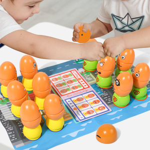 Œuf funky visage <span class=keywords><strong>expression</strong></span> 3D bloc de bois puzzle de combat assemblé jouet éducatif pour bébé interaction unisexe en bois - Product Image 4