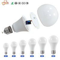 Ampoules LED E27 B22, pièces SKD, 5W 9W 12W 18W 24W, matières premières pour ampoules LED, vente en gros, fabricant de pièces détachées pour ampoules LED