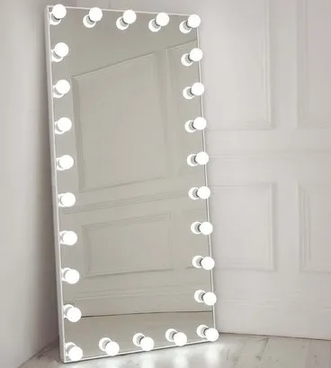 Standing Hollywood Makeup Vanity Mirror с Bulbs, Full Length, Large Dressing Room Mirror, Home Decor, 2022