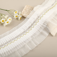 Dentelle Picot Florale Brodé en Maille pour Robe de Soirée, Accessoire de Vêtement, Bordure de Jupe, Direct Usine OEM