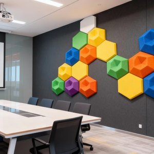 แผ่นดูดซับเสียงแผ่นฉนวนกันเสียงสำหรับสตูดิโอสัตว์เลี้ยงแผ่นผนังดีไซน์3D - Product Image 1