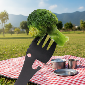 En gros, Outil multifonction portable en acier inoxydable pour la table et le camping, avec ouvre-boîte, cuillère, fourchette et décapsuleur - Product Image 1