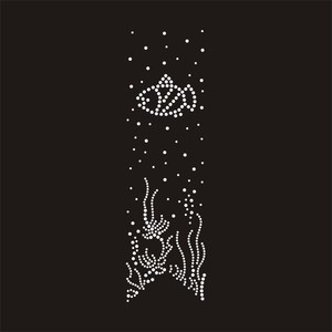 Aprise - Bling Iron on Random Cheer Bow Strip Strass Transfert Hotfix Garniture Appliques - Product Image 6