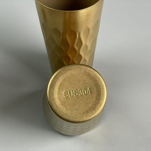 Hui-<span class=keywords><strong>e</strong></span> coreano Vintage in oro 304 in acciaio inossidabile tazza a doppio strato per tè <span class=keywords><strong>e</strong></span> birra che servono alle feste per ristoranti - Product Image 3
