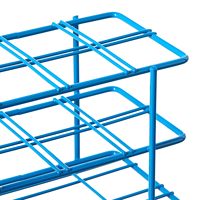 Organisateur de rangement en métal, présentoir pour flacons de médicaments, fil bleu enduit, 50 ml, 8 plateaux, verrerie de laboratoire