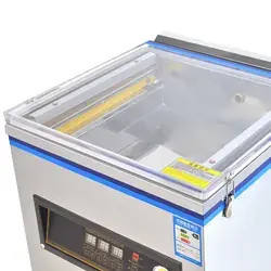 Super <span class=keywords><strong>marqueur</strong></span> centre commercial automatique viande poulet fruits de mer poisson riz brique grand espace DZ-380 grande machine d'emballage sous vide - Product Image 5