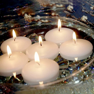 FL-522 Wholesale Large 4-5CM White Rose Floating Candles Tea Burning Paraffin Wax for <strong>Wedding</strong> <strong>Pool</strong> Water <strong>Decorations</strong> - Product Image 2
