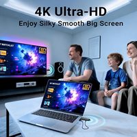Émetteur-récepteur sans fil MINIX H4K 4K 1080P 60Hz Plug&Play 5G+2.4G 50m Faible Latence Clé TV Noire pour Entreprise et Home Cinéma