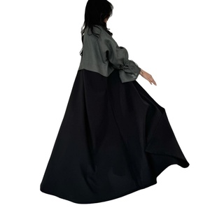 Dubai-inspired Modest <strong>Abaya</strong> for Women Ice Silk Crepe Turkish Muslim Cardigan Patchwork <strong>Design</strong> Summer Casual Conservative Robe - Product Image 4