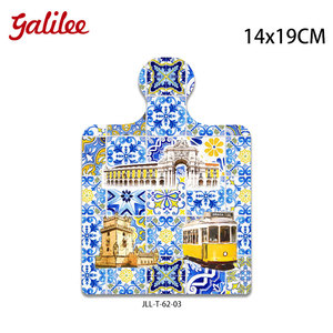 Vente en gros <span class=keywords><strong>Plaque</strong></span> découpée pour trépied en céramique imprimée de style portugais Tapis et tampons en céramique sublimés avec fond en liège - Product Image 5