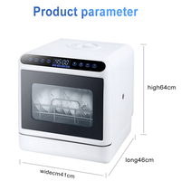 Lave-vaisselle électrique automatique professionnel intégré 5 couverts, séchage efficace et désinfection pour cuisine domestique en promotion