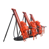 Perceuse pneumatique portable KQD70/100/120 pour le forage de roches en pente de montagne, composants principaux comprenant un moteur de haute qualité