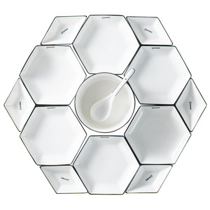 Hotel Supply <b>Plates</b> <b>Sets</b> Dinnerware <b>Sets</b> for 12 Pcs Porcelain Tableware Dinner <b>Sets</b> Ceramic Charger <b>Plate</b> Dish Custom Logo - Product Image 6