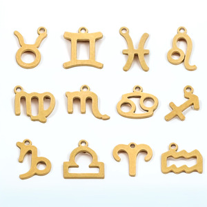 Dijes <span class=keywords><strong>de</strong></span> Signos del Zodiaco en Oro <span class=keywords><strong>de</strong></span> 18K con Recubrimiento PVD para la Fabricación <span class=keywords><strong>de</strong></span> Joyería, Accesorios Impermeables <span class=keywords><strong>de</strong></span> Acero Inoxidable, Colgantes <span class=keywords><strong>de</strong></span> las 12 Constelaciones - Product Image 5