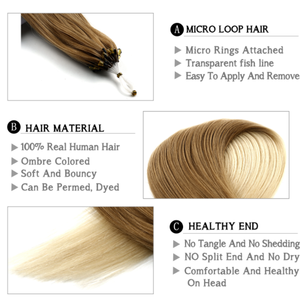 Micro Ring Hair Extensions Remy Virgin Cuticle Human Hair Fishnet <b>Tangled</b> Style 50 Strand 50g Per Pack No Glue No Heat For Salon - Product Image 5