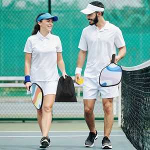 Palas de pickleball de madera de álamo de 1 cm de grosor, antideslizantes, con bolsa de transporte para entretenimiento en la playa - Product Image 2