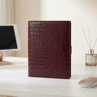 Reliure à anneaux en cuir à motif crocodile, personnalisable, formats A5/B5/A4, planificateurs et journaux, organiseur de carnet rechargeable, dossier