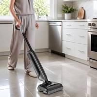 Nettoyeur de sol intelligent 100 ° C Appareil de cuisson à eau bouillante autonettoyant à double mode de séchage 180 °   Aspirateur sans fil pliable pour sols humides et secs, pour la maison