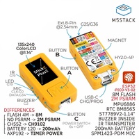 Carte de développement IoT M5stack Stickc Plus 2 Esp32, kit de programmation graphique, processeur double cœur IoT avec Wi-Fi