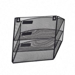 Mutil-function Hanging Wall Mount Mounted Office School Metal Mesh Magazine <b>File</b> <b>Organizer</b> - Product Image 1