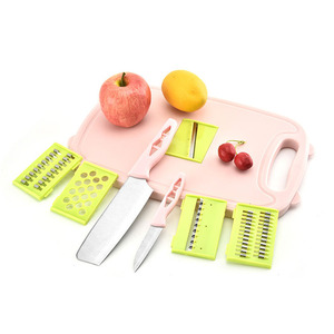 Couteau de cuisine Portable sans BPA, épluche-couteaux multifonctions, râpes, ensemble de <span class=keywords><strong>planche</strong></span> à découper <span class=keywords><strong>avec</strong></span> <span class=keywords><strong>passoire</strong></span> pliable, offre spéciale - Product Image 1