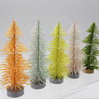 Mini arbres de Noël artificiels en pin et cèdre, en polypropylène, décoration de bureau intérieure, arbres de Noël simulés