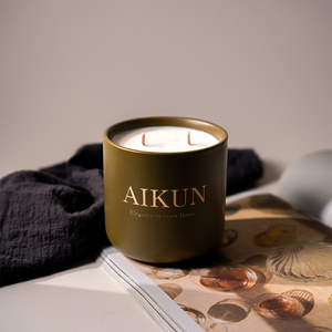 AIKUN Custom Logo Packaging Handmade Aroma Multi-color Minimalist Design Ceramic <b>Candle</b> for Retail Store Gift Collection - Product Image 1