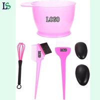 Kit de teinture professionnel pour salon de beauté DIY, bol mélangeur en plastique, brosse et bol pour coloration des cheveux avec votre logo