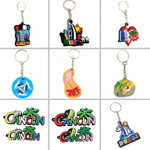 Custom Made Personalized Cheap 3d Soft Rubber Led Pvc Keychain