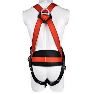 建設用全身安全帯 ポリエステル素材 4つのDリング 落下防止 衝撃吸収ランヤード 耐荷重150kg - Product Image 4