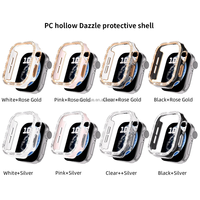 Protection d'écran en verre trempé incrusté de diamants de luxe, antichoc et anti-chute, compatible avec les montres intelligentes séries 7/8/9/10 38-46 mm