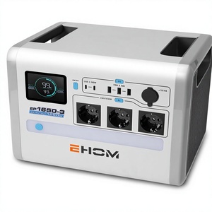 Estación de Energía Portátil EHOM EP1650-3 1024Wh LiFePO4 Generador Solar 1650W Pico 230V Salidas de CA 2x100W USB-C 400W Energía Solar - Product Image 1