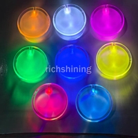 RICHSHINING disesuaikan Logo cetak bunga bentuk bintang LED lencana segitiga LED banyak warna tombol untuk pameran komik