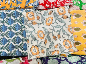 Vente en gros Main bloc de serviettes en coton motifs assortis brodés Rajasthani couleur serviettes de cuisine - Product Image 2