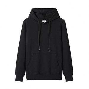 Sudadera con Capucha de Algodón Puro de Color Sólido con Logotipo Personalizado, Sin Planchado, Corte Recto, 300G - Product Image 3