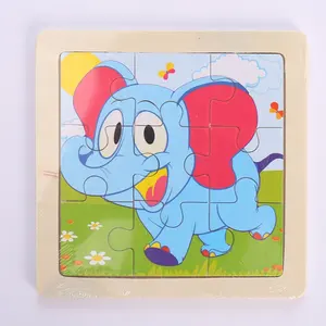 Creative Toys 9 pieces of children's wooden jigsaw puzzle for 3-6 years old baby educational puzzle kids building blocks gift