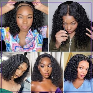 Perruques Bob courtes crépues bouclées pour <span class=keywords><strong>coupe</strong></span> Pixie <span class=keywords><strong>cheveux</strong></span> humains bruts avec dentelle HD avant noir pour les femmes du Vietnam - Product Image 5